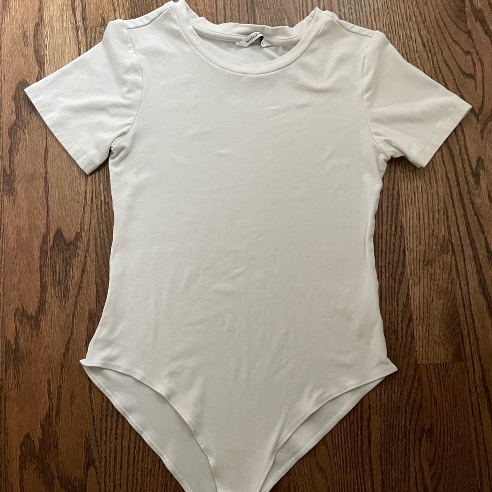 White Tshirt Style Bodysuit